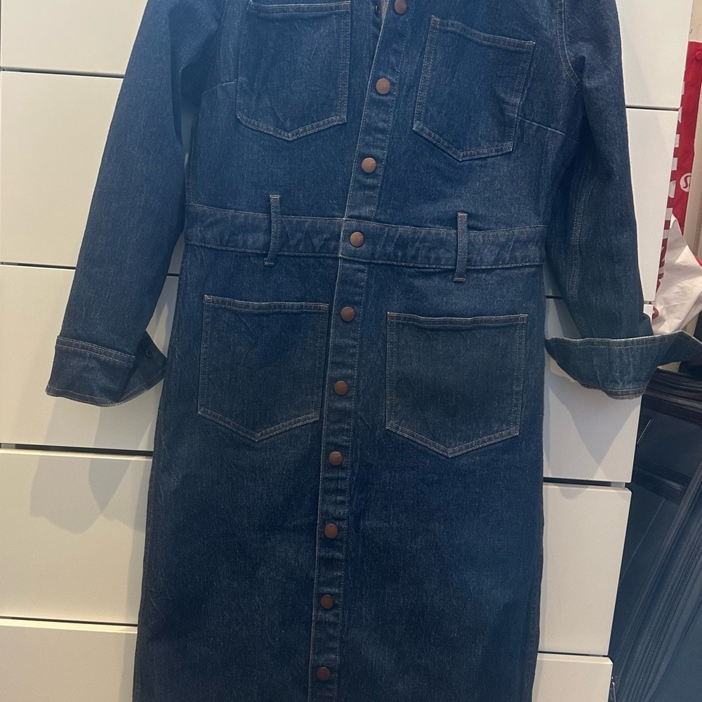 Madewell Denim Dress with Button Details